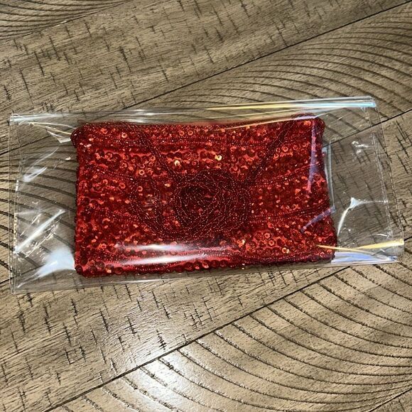 Heirloom Red Hot π Walborg Evening Purse π sparkle π & shineβπͺ© 1970s style! - Picture 16 of 17